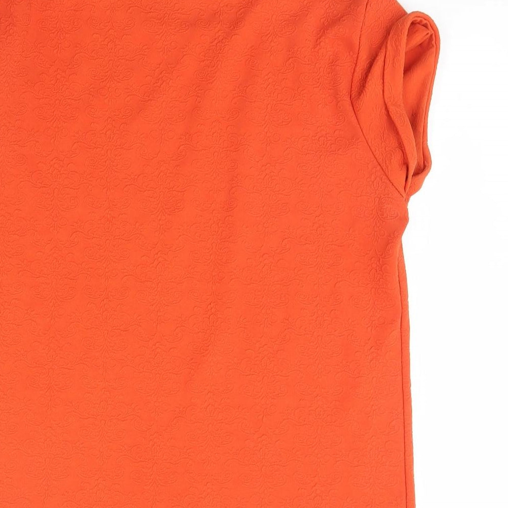 Warehouse Womens Orange Basic Blouse Size 14