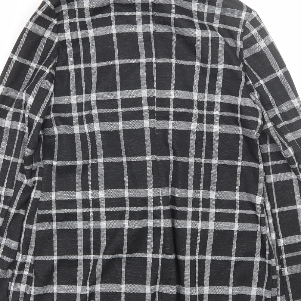 Primark Womens Black Plaid Jacket Suit Size 8