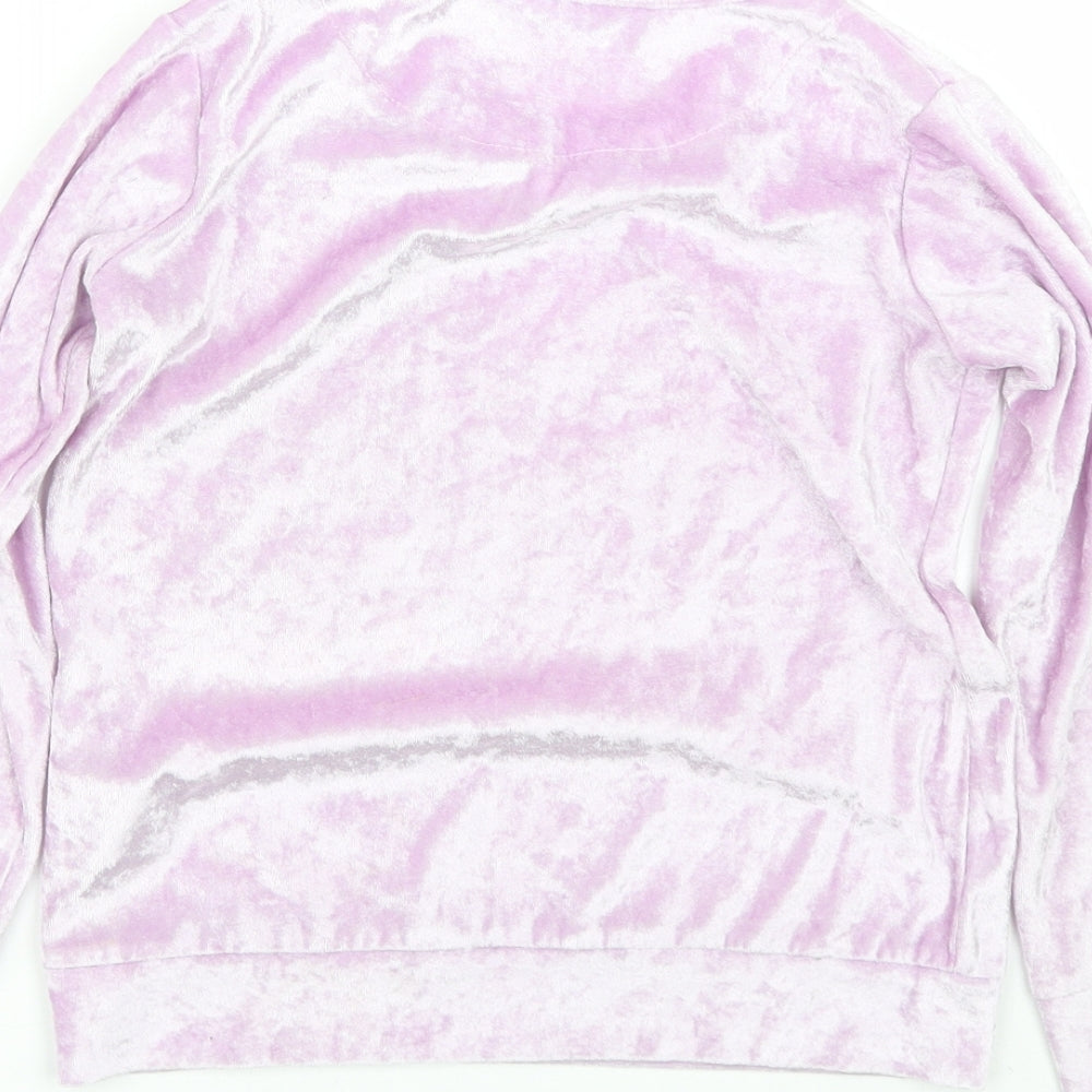 Style it up Girls Purple Velour Basic T-Shirt Size 7-8 Years