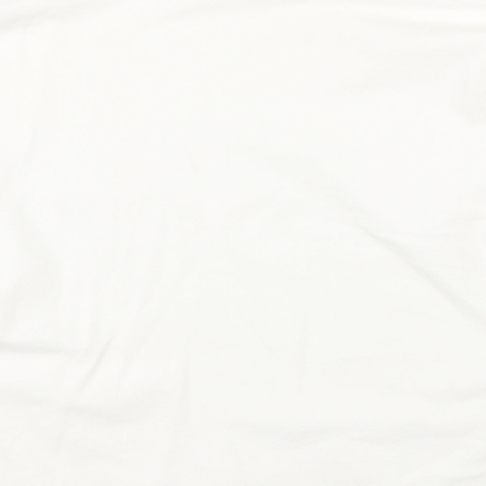 M&V Womens White Basic T-Shirt Size S