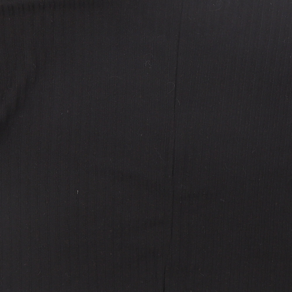 New Look Womens Black Striped Basic T-Shirt Size S