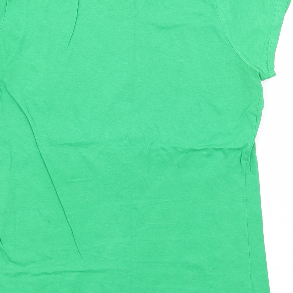 Gildan Womens Green Basic T-Shirt Size M - Lil' Miss Runner