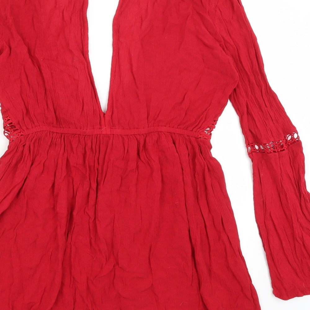 River Island Womens Red Shrug Jumper Size S