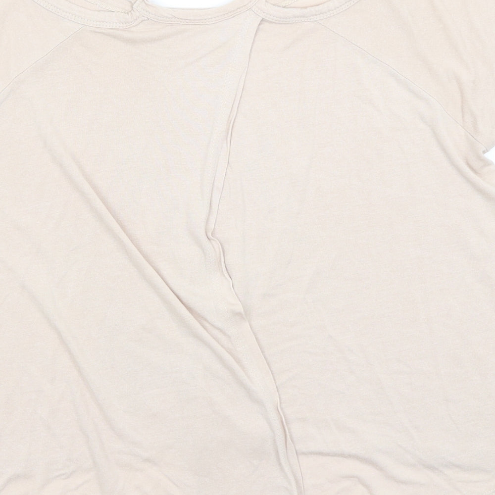 Internationale Womens Pink Basic T-Shirt Size 10