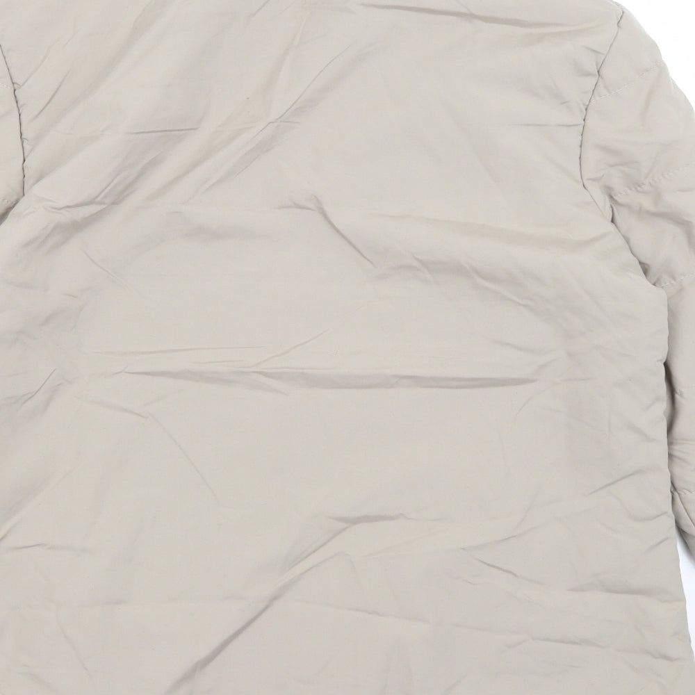 Ann De Lancay Womens Grey Quilted Coat Size M