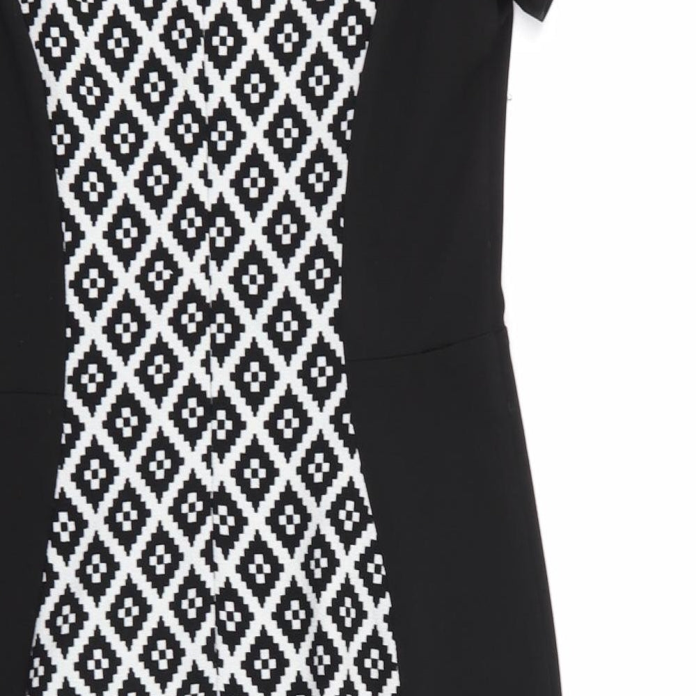 Peacocks Womens Multicoloured Geometric Fit & Flare Size 12