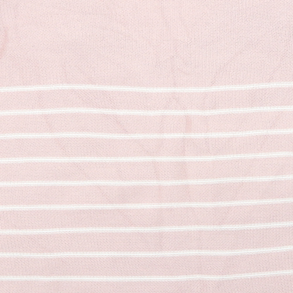 CASUALS Womens Pink Striped Pullover Jumper Size M