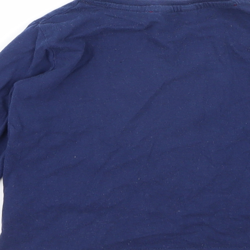 M&Co Boys Blue Geometric Basic T-Shirt Size 2-3 Years