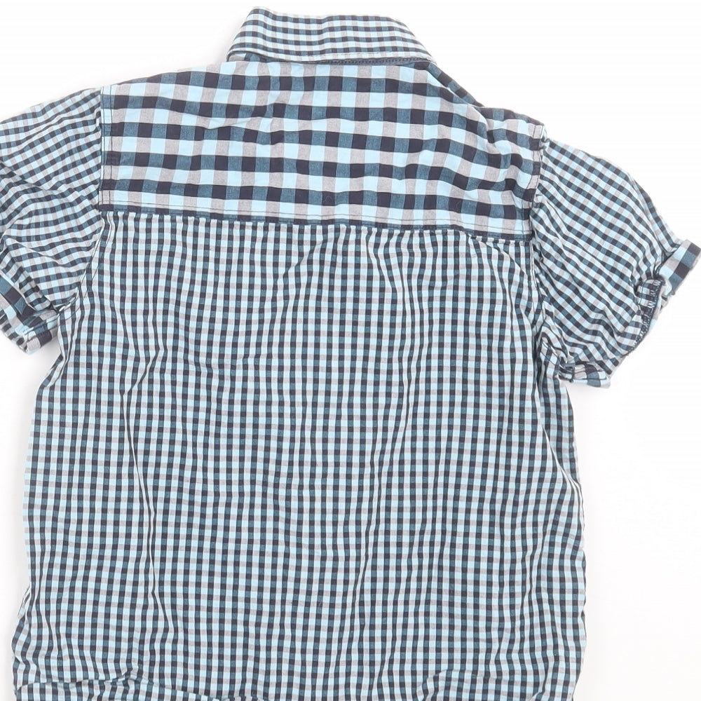 Matalan Boys Blue Check Basic Button-Up Size 6-7 Years