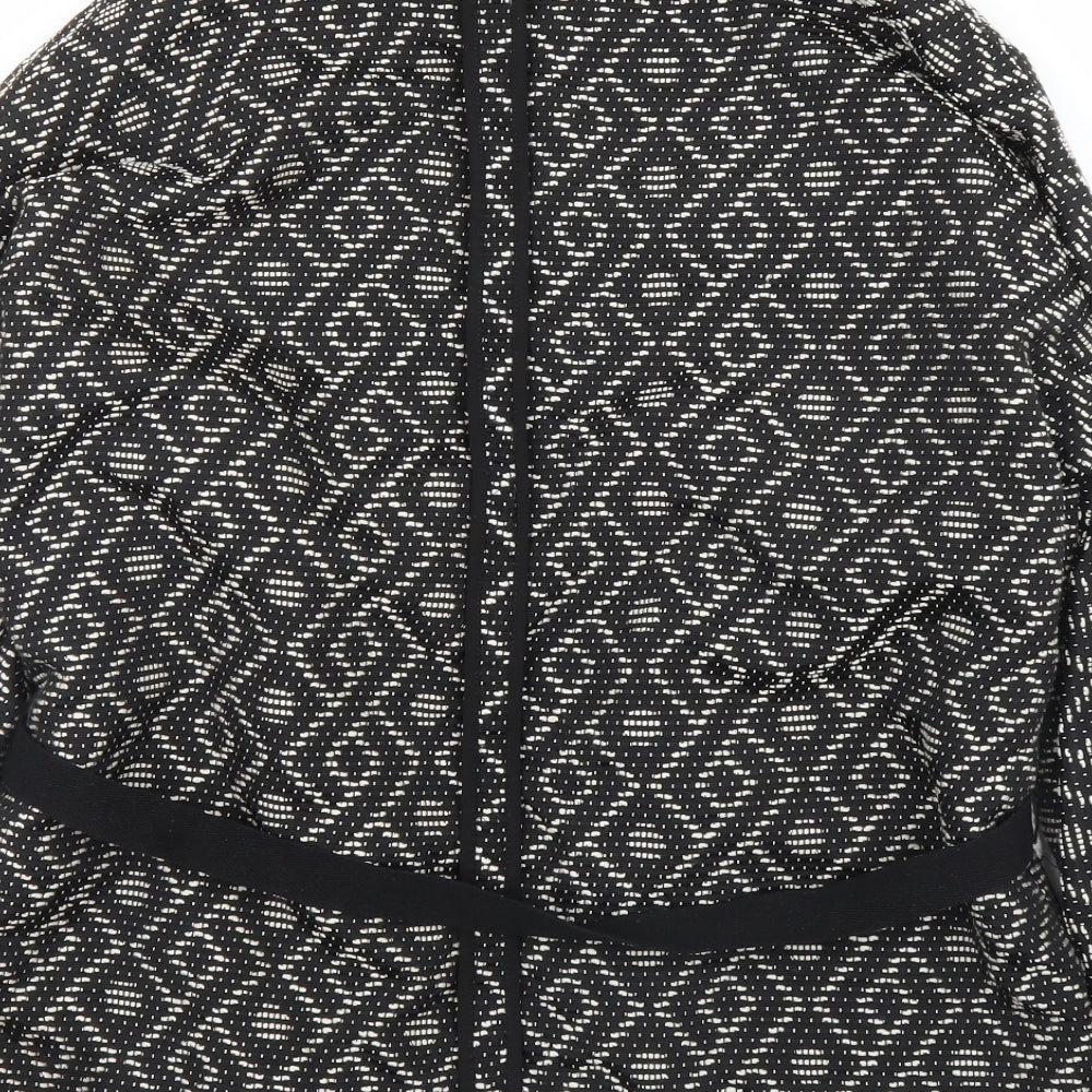 H&M Womens Black Geometric Jacket Blazer Size S