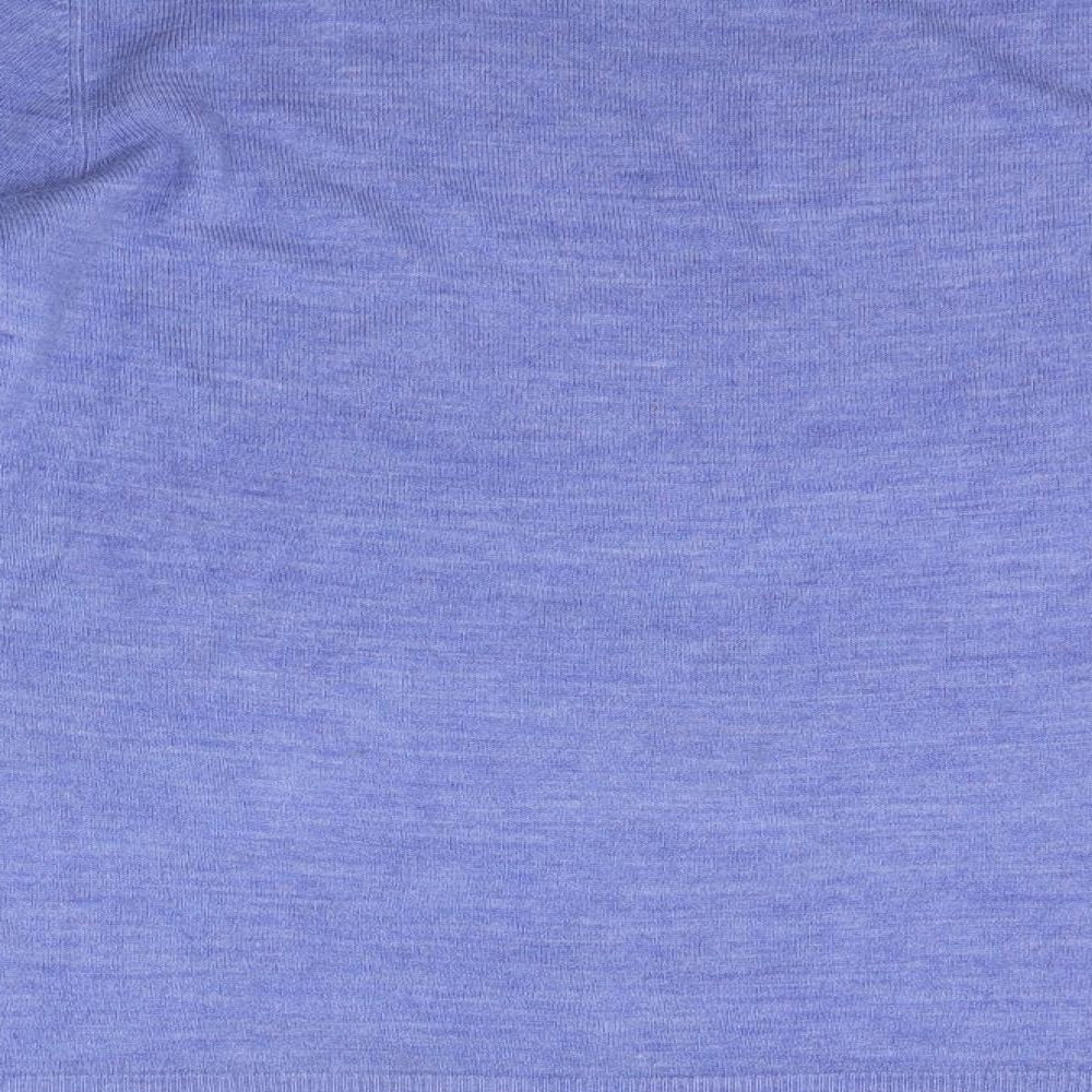 Classic Womens Blue Houndstooth Pullover Jumper Size 18