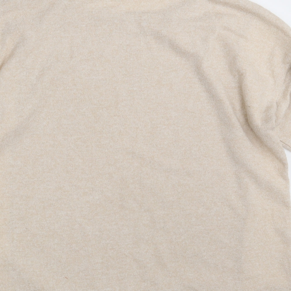 Jeff & Co Womens Beige Pullover Sweatshirt Size 14
