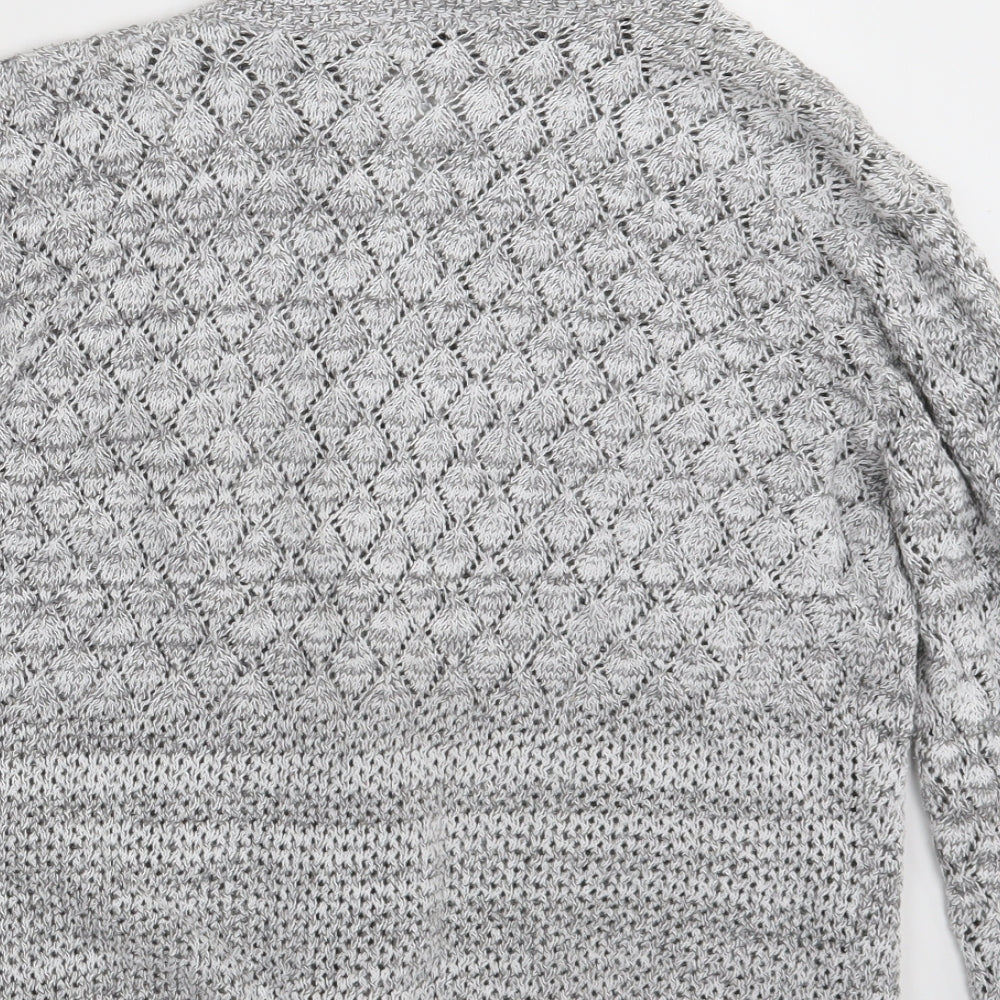 Classic Image Womens Grey Knit Wrap Jumper Size M