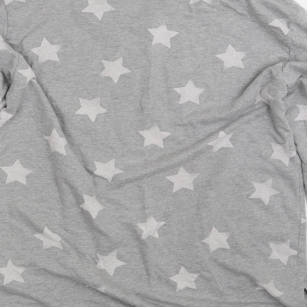 H&M Womens Grey Geometric Pullover Sweatshirt Size M