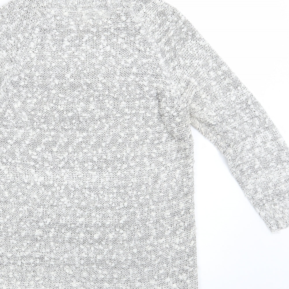 New Look Womens Grey Knit Pullover Jumper Size 8