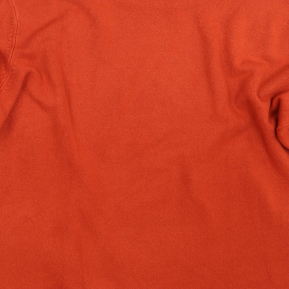 BHS Womens Orange Knit Pullover Jumper Size 16