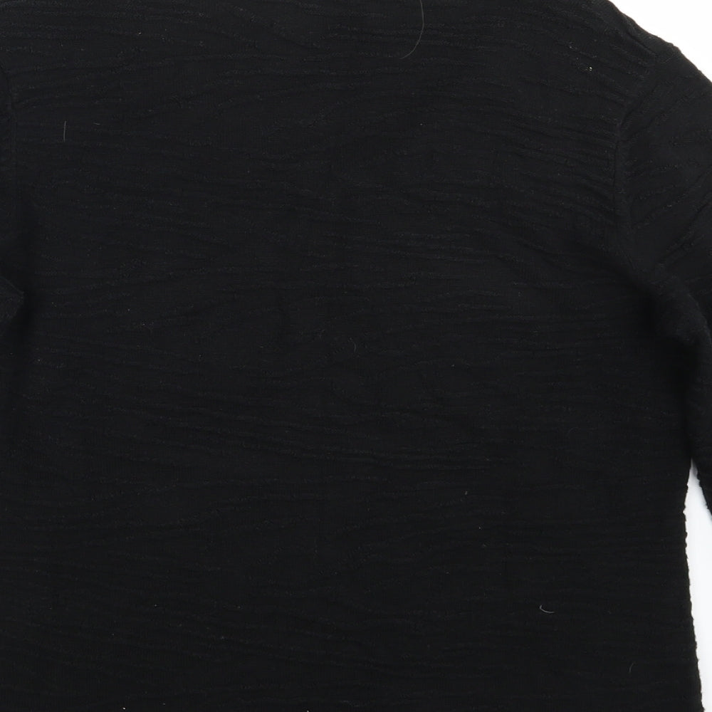 E P Pro Womens Black Rayon Pullover Jumper Size S