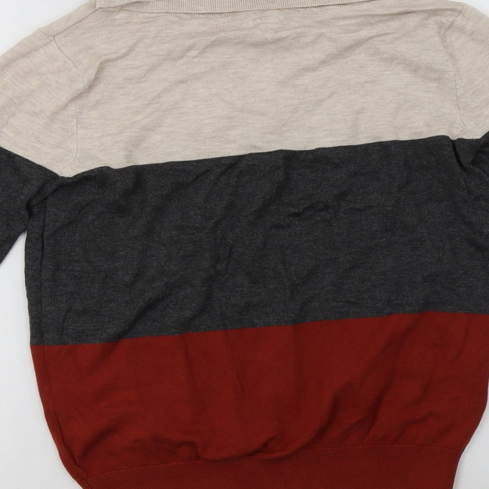 Debenhams Womens Red Striped Pullover Sweatshirt Size 10