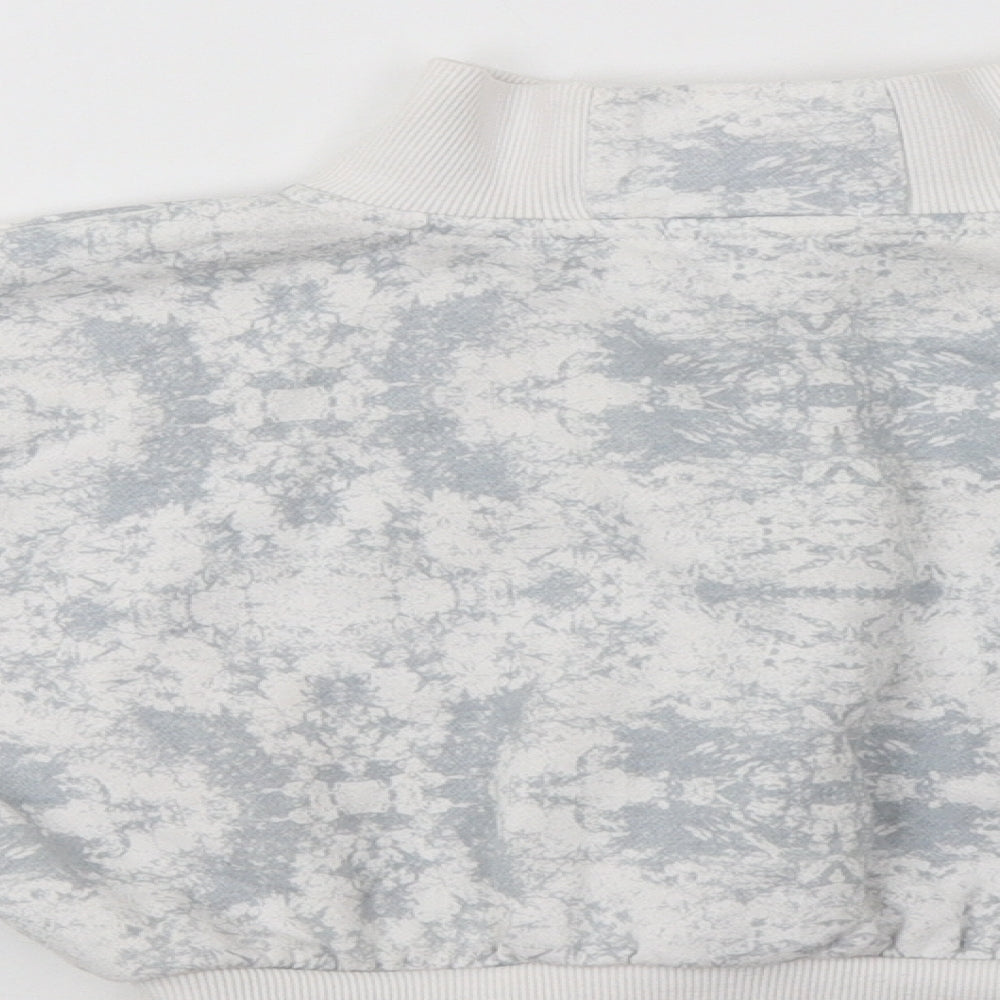 Primark Girls Grey Batik Henley Sweatshirt Size 7-8 Years