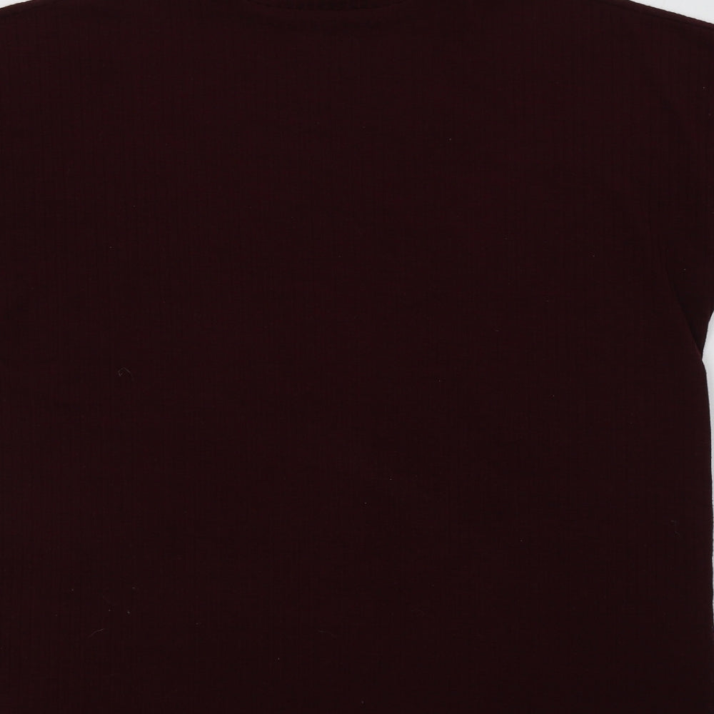 M&Co Womens Purple Basic Blouse Size 12