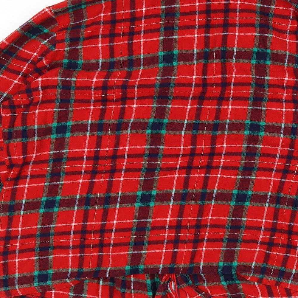 F&F Womens Multicoloured Plaid Top Nightshirt Size 8