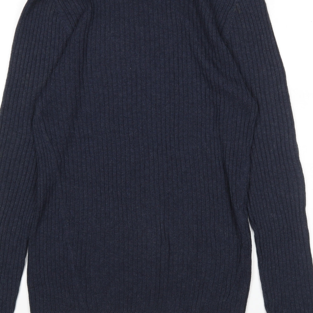 Label Lab Mens Blue Pullover Jumper Size S
