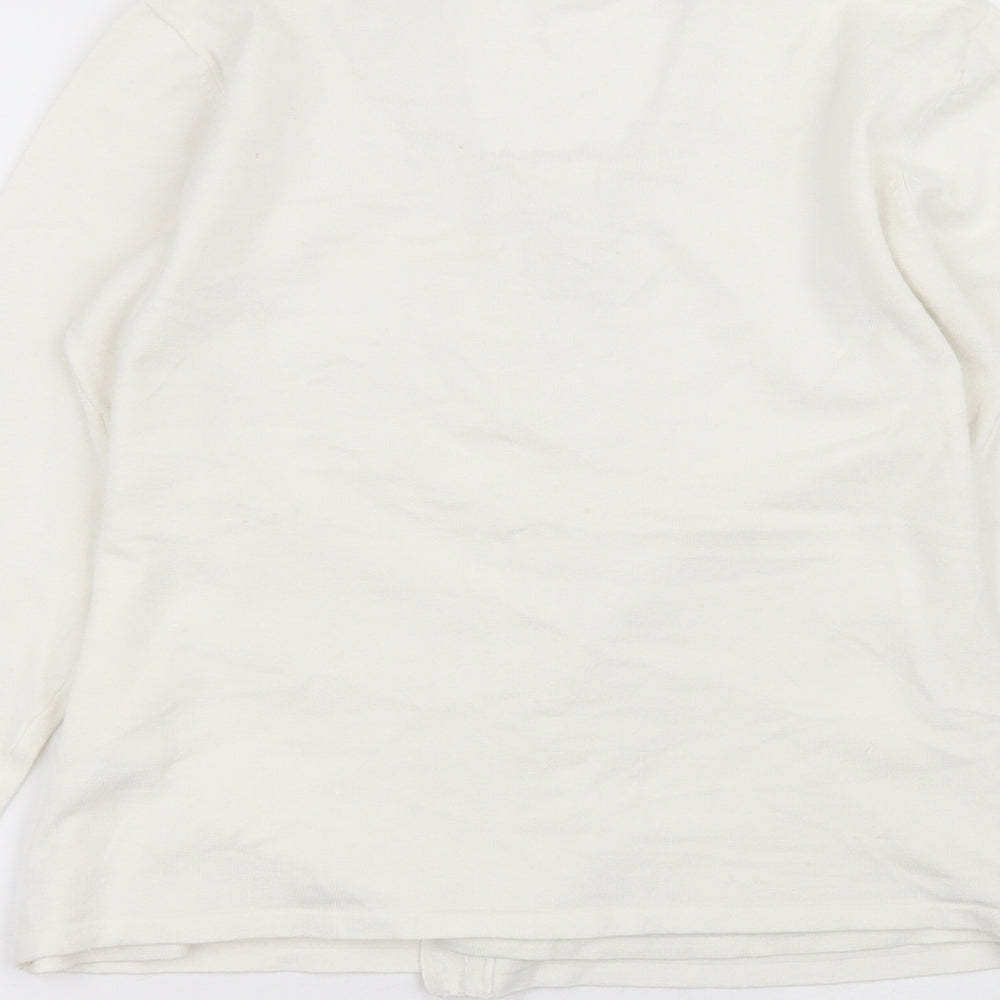 Viz-A-Viz Womens White Cardigan Jumper Size 12