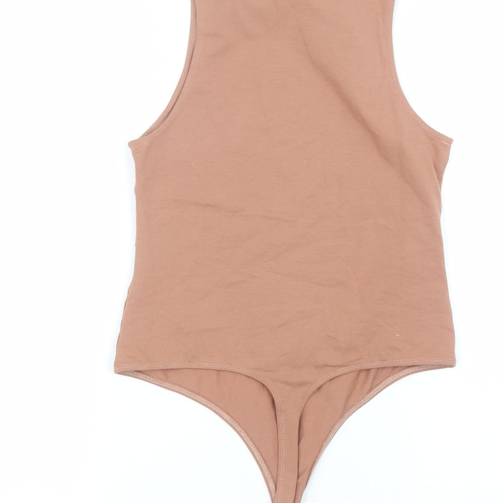ASOS Womens Brown Bodysuit One-Piece Size 10