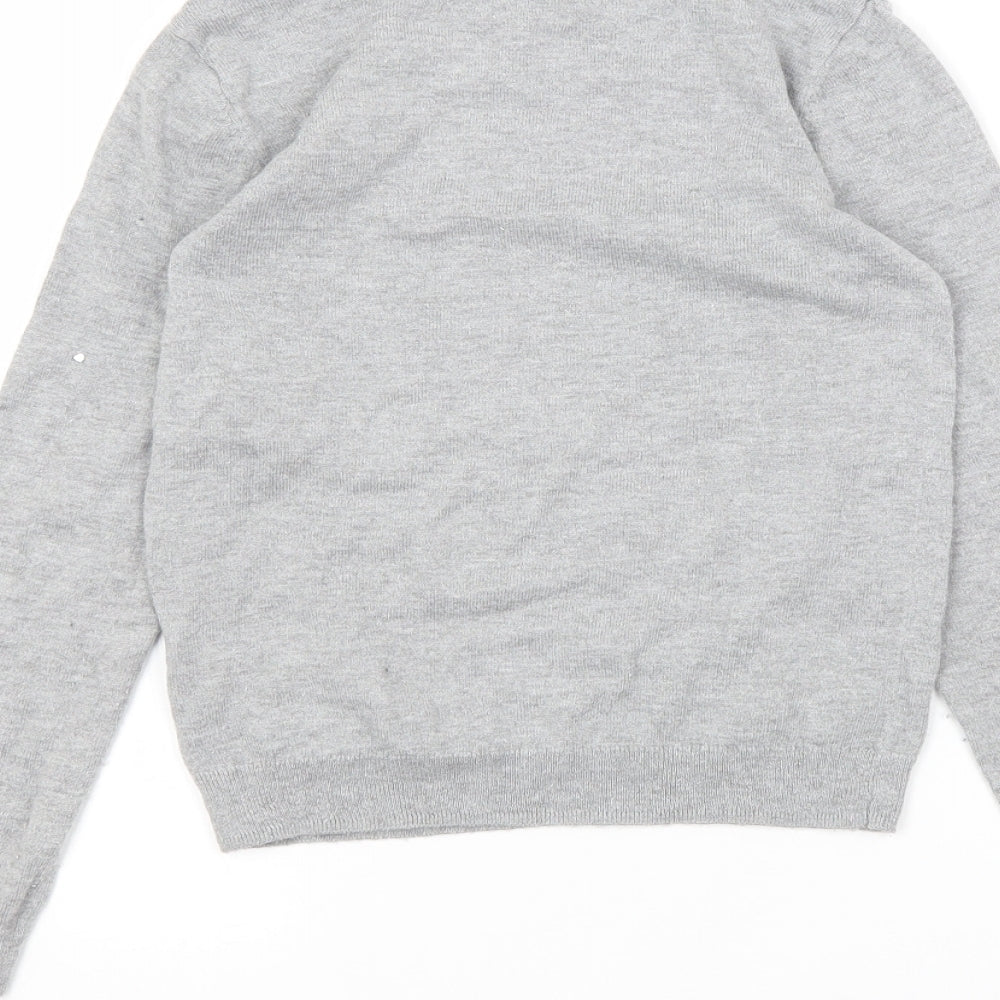 H&M Girls Grey Pullover Jumper Size 7-8 Years