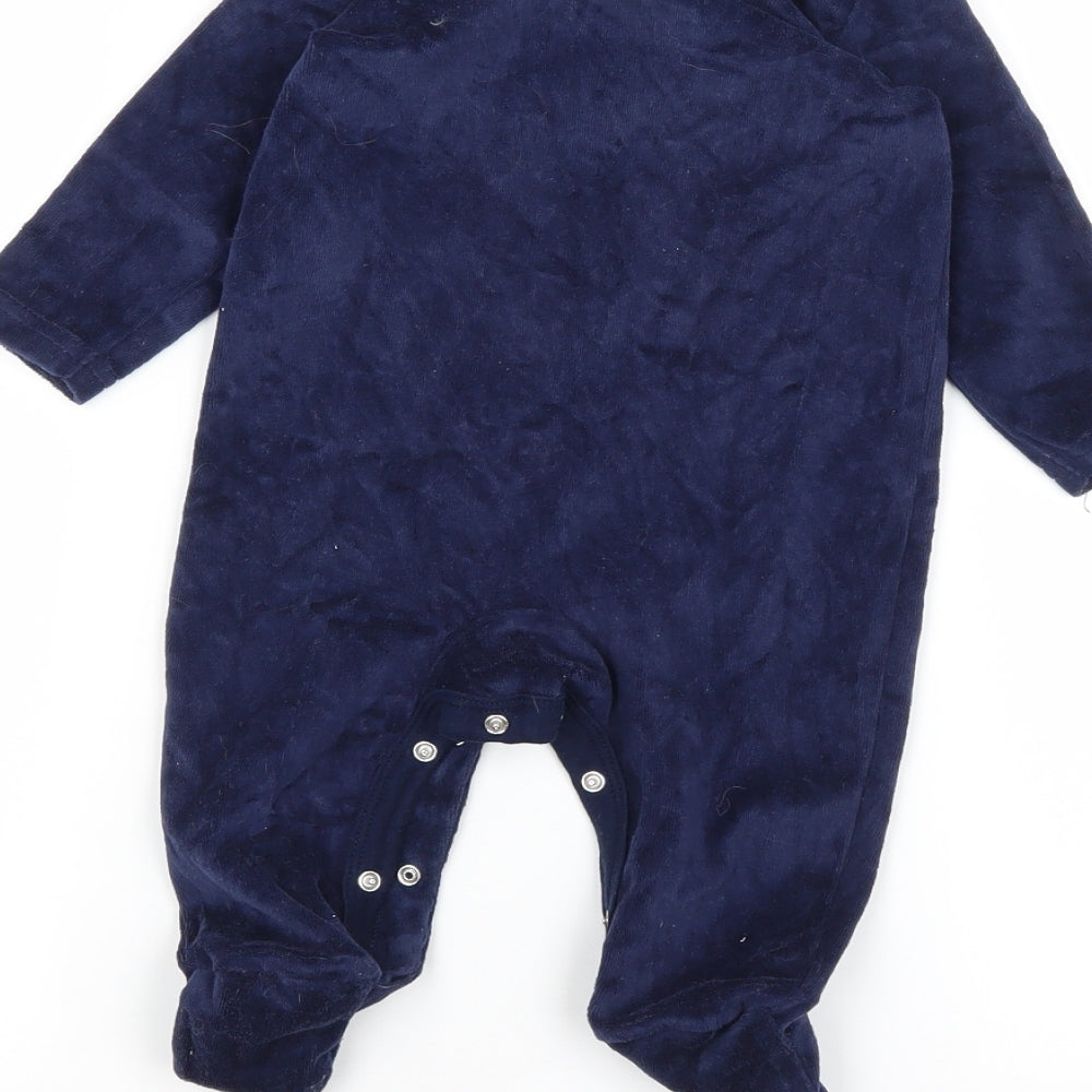 Primark Baby Blue Solid Babydoll One Piece Size 6-9 Months