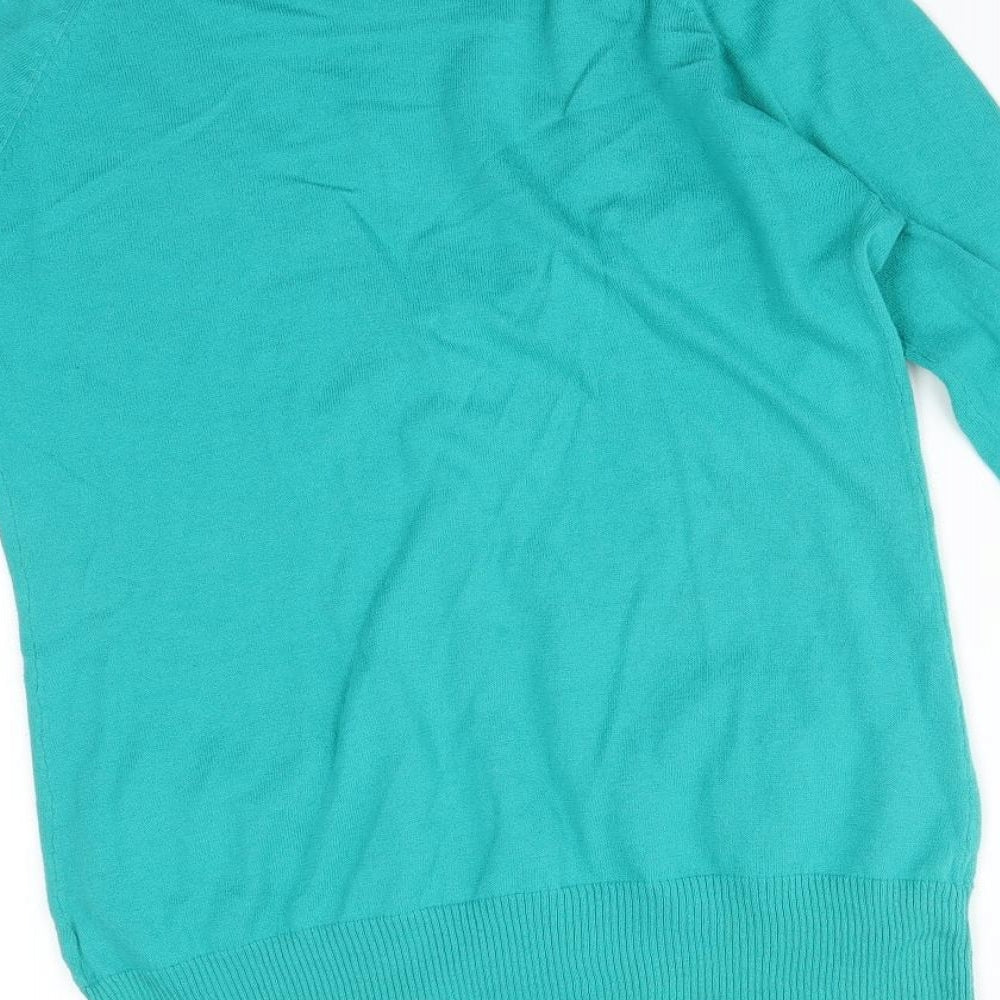 South Womens Green Cardigan Jumper Size 12