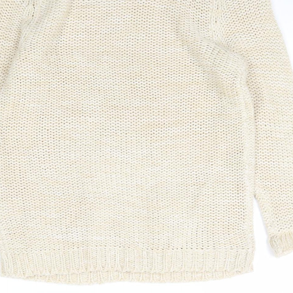Urban Revival Womens Beige Knit Pullover Jumper Size M