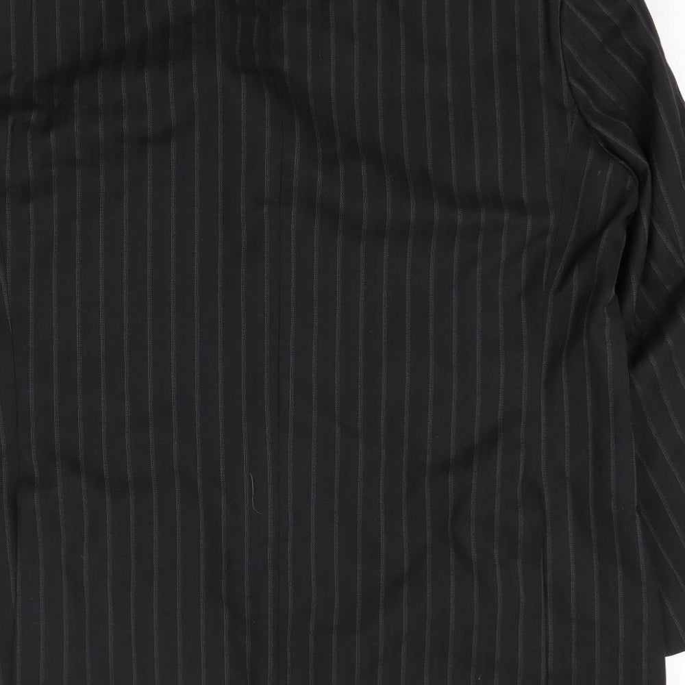 Marks & Spencer Mens Black Striped Jacket Suit Jacket Size M