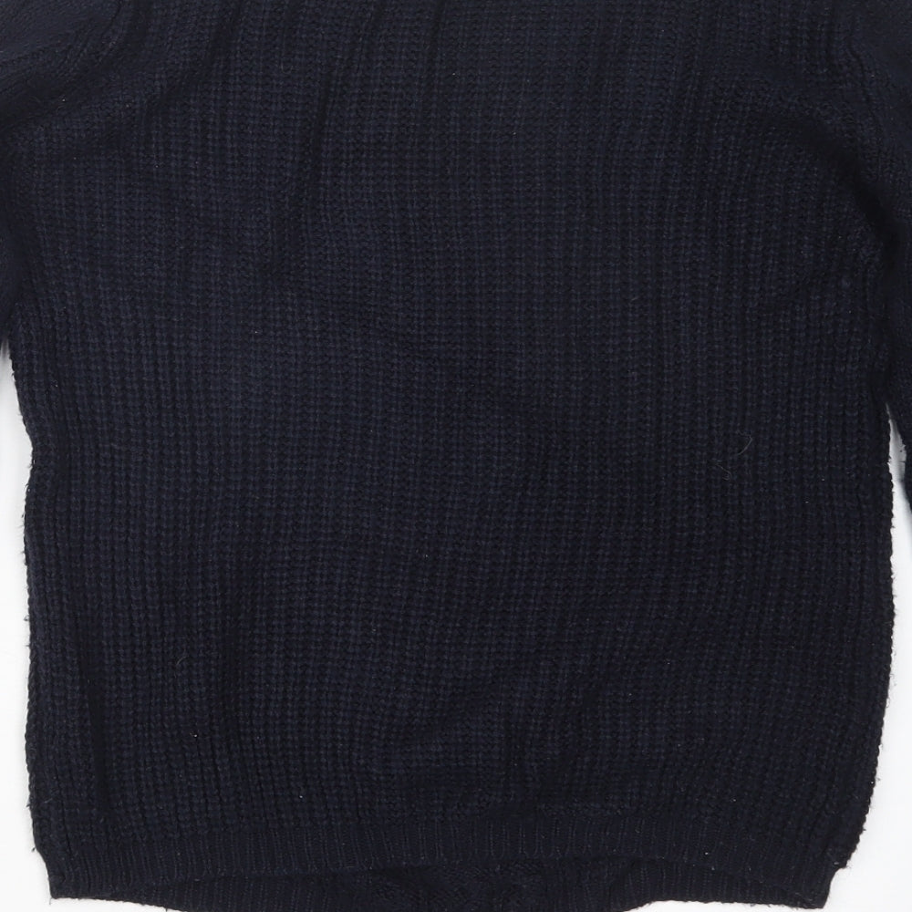 Select Womens Blue Knit Pullover Jumper Size 8