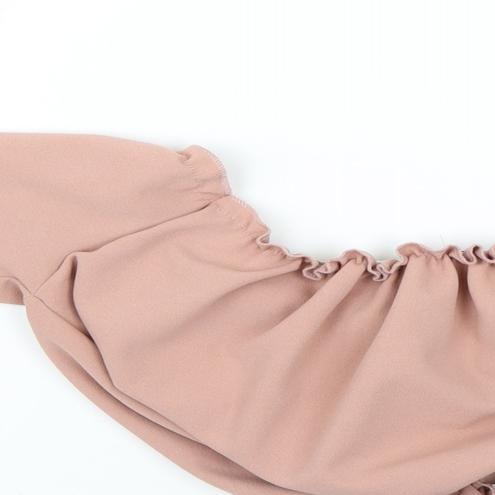 New Look Womens Pink Basic Blouse Size 8