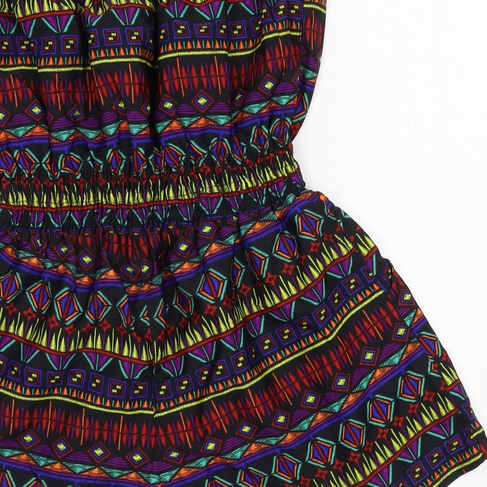 Ocean Club Womens Multicoloured Geometric Playsuit One-Piece Size 10