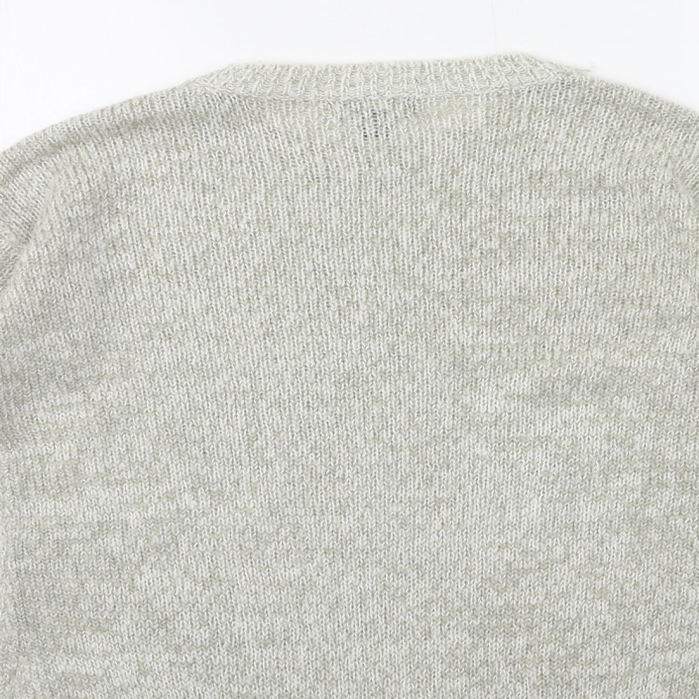 New Look Womens Grey Knit Pullover Jumper Size S