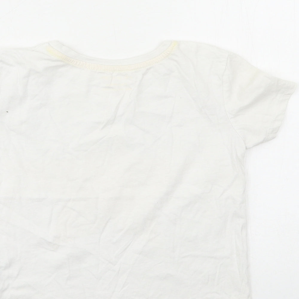 Primark Girls White Basic T-Shirt Size 5-6 Years