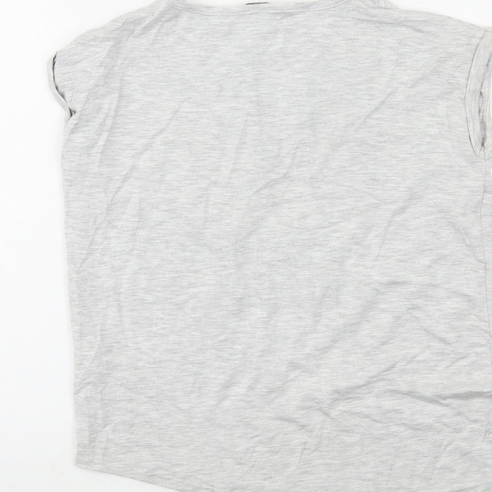 George Girls Grey Basic T-Shirt Size 7-8 Years