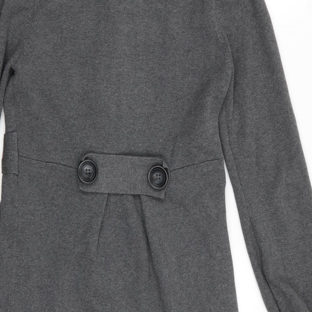 Marks & Spencer Womens Grey Overcoat Coat Size 10