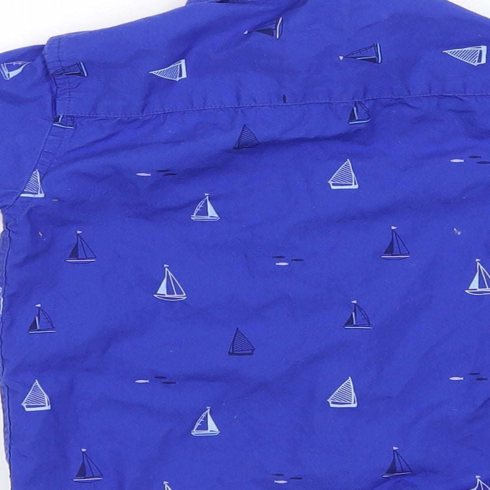 junior j Boys Blue Geometric Basic Button-Up Size 3-4 Years