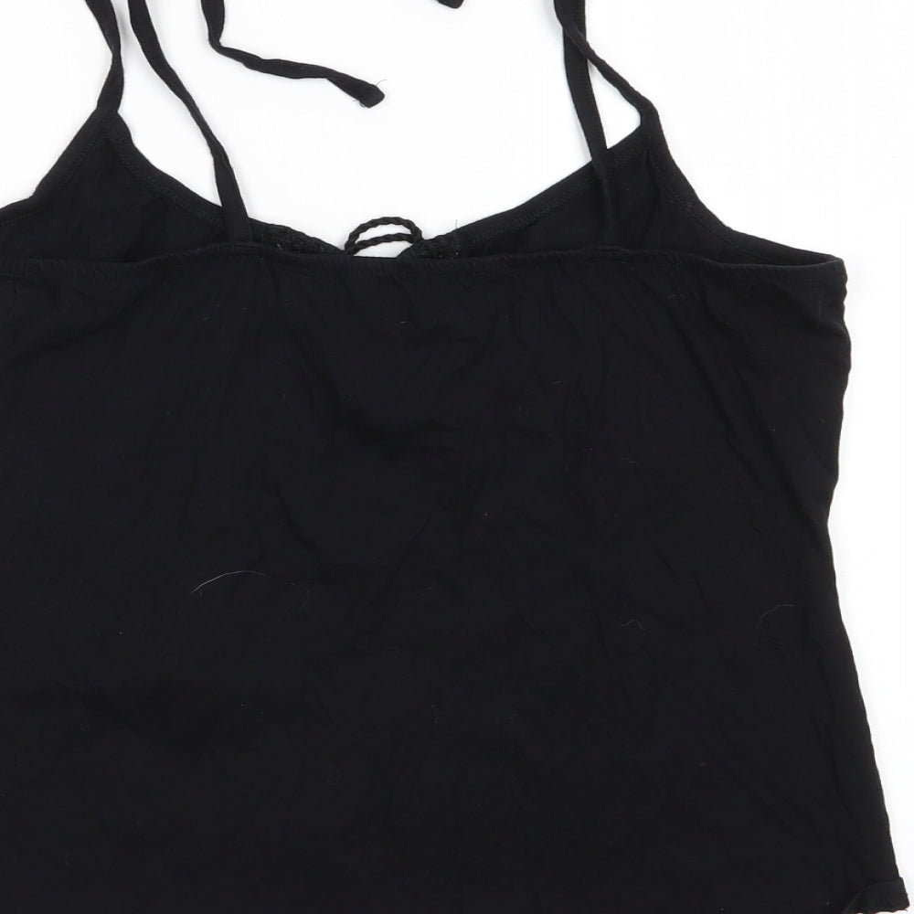 Love To Lounge Womens Black Solid Top Pyjama Top Size 6