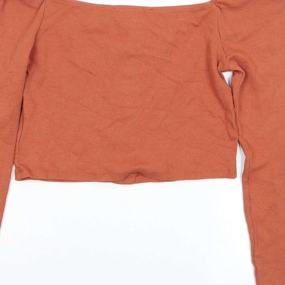 Primark Womens Brown Basic Blouse Size 4