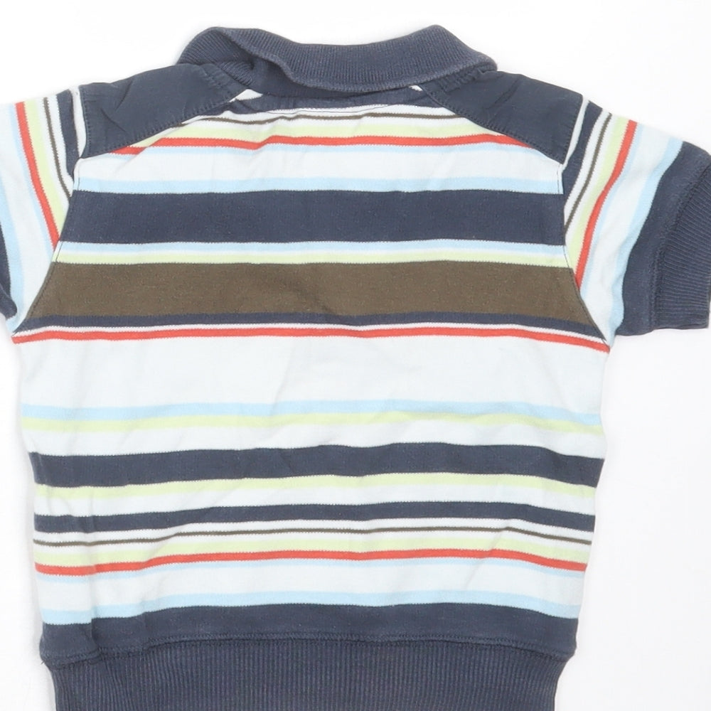 NEXT Boys Blue Striped Basic Polo Size 12-18 Months