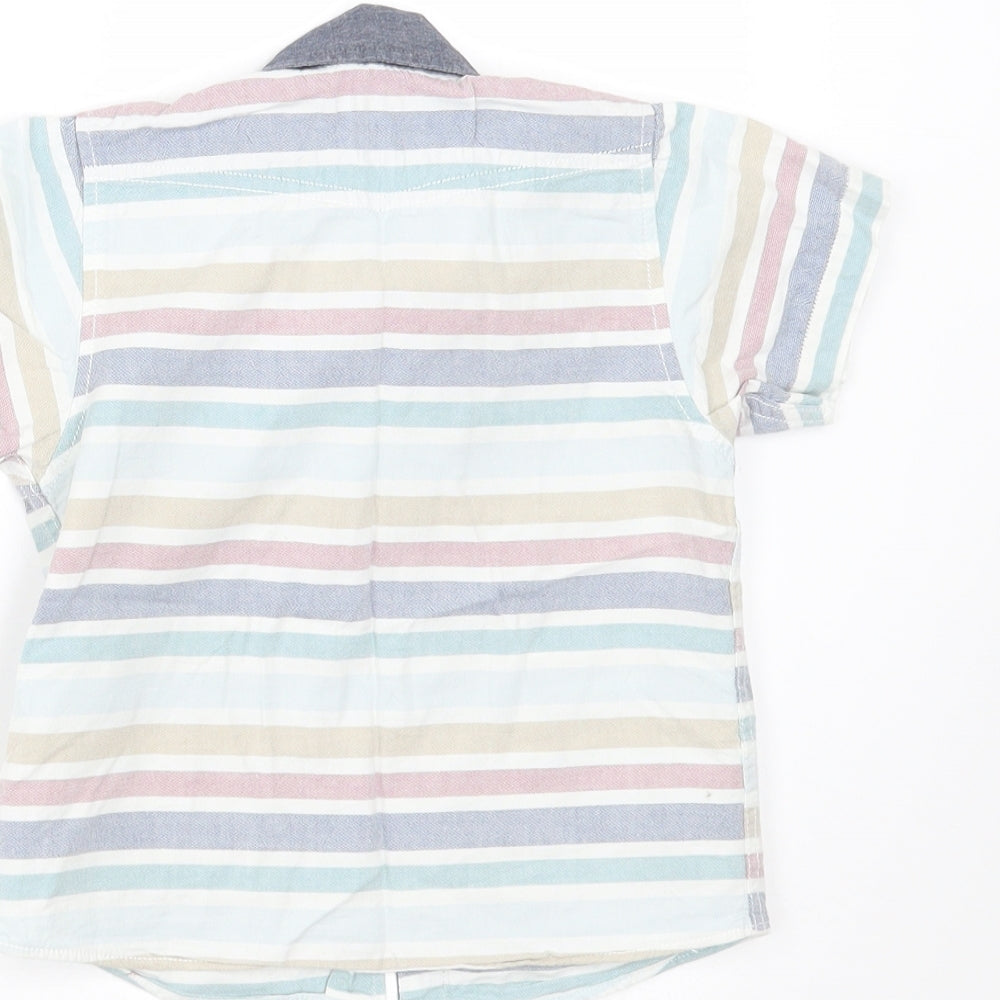 West Coast Boys Multicoloured Striped Basic Button-Up Size 9-12 Months