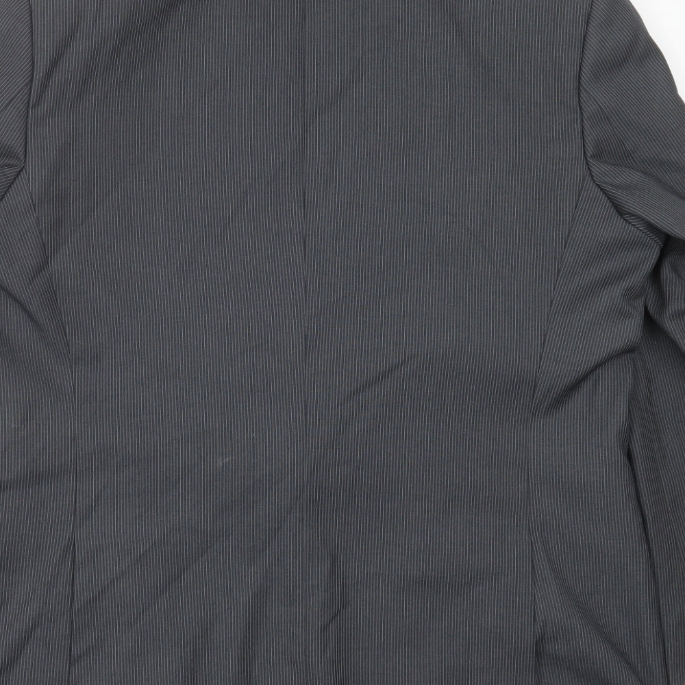 F&F Mens Grey Striped Jacket Suit Jacket Size 44