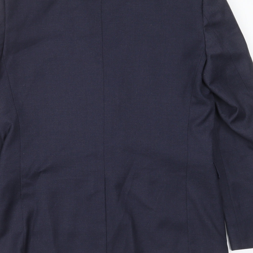 Taylor & Cutter Mens Blue Jacket Suit Jacket Size 36
