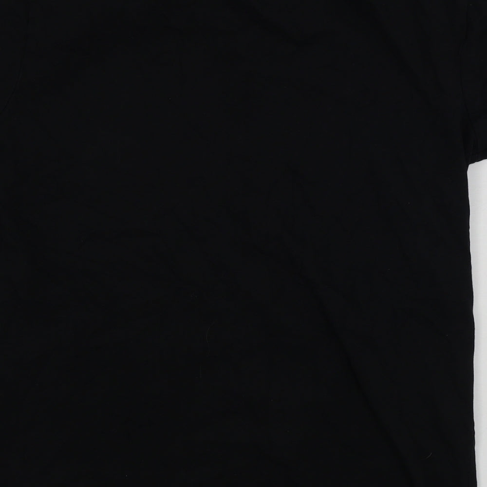 goat crew Womens Black Basic T-Shirt Size S