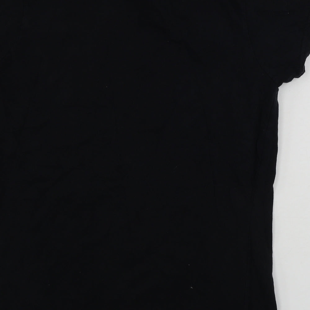 PRETTYLITTLETHING Womens Black Basic T-Shirt Size M