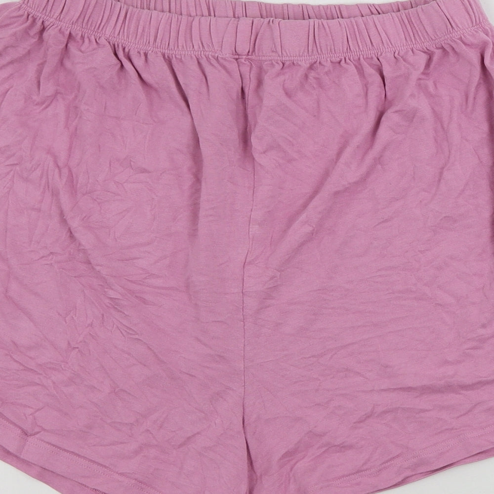 Missguided Womens Pink Sweat Shorts Size 8